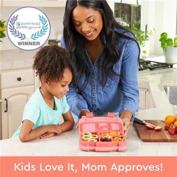 Kids Bento Lunch Box Leakproof 5 Compartment Dishwasher Safe Drop Proof - Picture 2 of 7